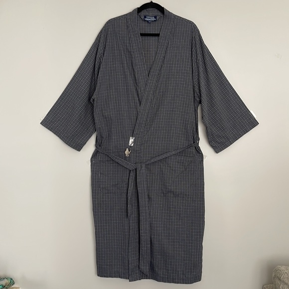 Imperial Classic Mens Checkered Belted Robe Size OSFM - Picture 1 of 11